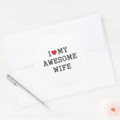 Sticker Rond J'Aime Ma Femme Magnifique (Enveloppe)