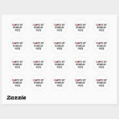 Sticker Rond J'Aime Ma Femme Russe (Feuille)