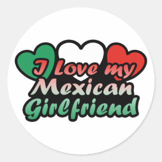 Sticker Rond J'Aime Ma Fille Mexicaine