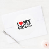 Sticker Rond J'Aime Ma Fou Fille Chaud (Enveloppe)