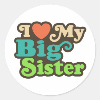 Sticker Rond J'Aime Ma Grande Soeur