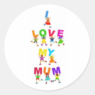 Sticker Rond J'aime ma maman