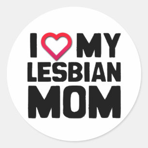 STICKER ROND J'AIME MA MÈRE LESBIENNE