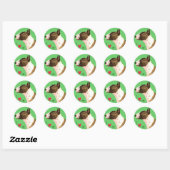 Sticker Rond J'aime ma mini Bull Terrier (Feuille)