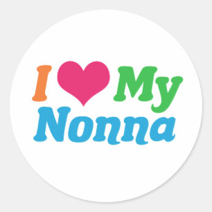Sticker Rond J'Aime Ma Nonne