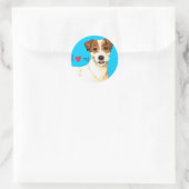Sticker Rond J'aime ma Parson Russell Terrier (Sac)