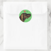 Sticker Rond J'aime ma peau de lott (Sac)
