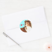Sticker Rond J'aime ma Sheltie (Enveloppe)