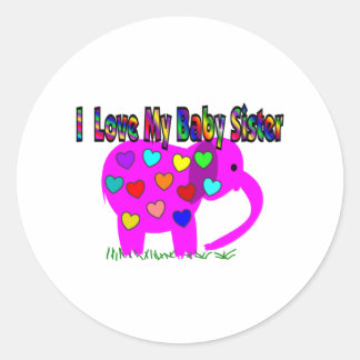 Sticker Rond J'Aime Ma Soeur Bébé