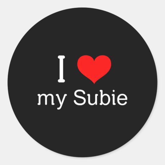 Sticker Rond J'Aime Ma Subie (Devant)