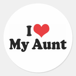 Sticker Rond J'aime ma tante