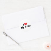 Sticker Rond J'aime ma tante (Enveloppe)