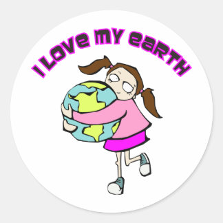 Sticker Rond J'Aime Ma Terre