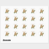 Sticker Rond J'Aime Ma Tortue Mobile Home (Feuille)