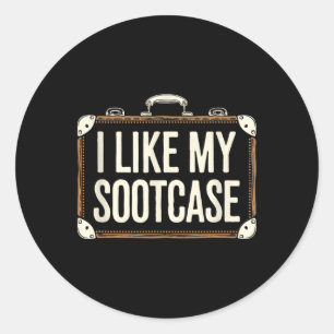 Sticker Rond J'Aime Ma Valise Trump Viral Internet Humour Byrr