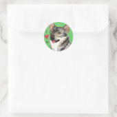 Sticker Rond J'aime ma Vallhund suédoise (Sac)