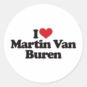 Sticker Rond J'aime Martin Van Buren