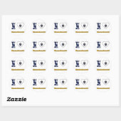 Sticker Rond J'aime Massachusetts (Feuille)