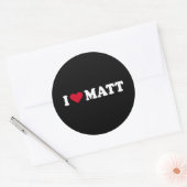 STICKER ROND J'AIME MATT (Enveloppe)