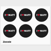 STICKER ROND J'AIME MATT (Feuille)