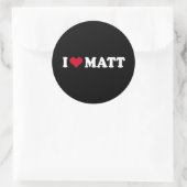 STICKER ROND J'AIME MATT (Sac)