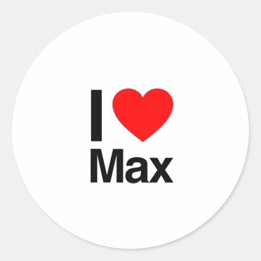 Sticker Rond j'aime max (Devant)