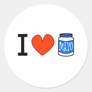 Sticker Rond J'Aime Mayo !
