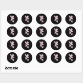 Sticker Rond J'Aime Mes Cadeaux Papillon (Feuille)