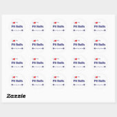 Sticker Rond J'Aime Mes Chiens (Chiens Multiples) (Feuille)