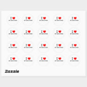 Sticker Rond J'aime mes employés (Feuille)