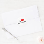 Sticker Rond J'aime mes employés (Enveloppe)