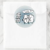 Sticker Rond J'Aime Mes Livres ! (Sac)