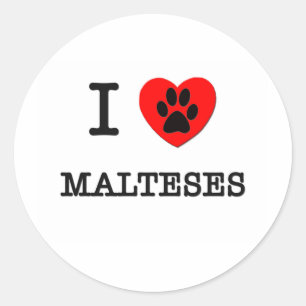 STICKER ROND J'AIME MES MALTRES