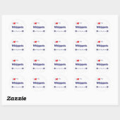 Sticker Rond J'Aime Mes Marionnettes (Chiens Multiples) (Feuille)