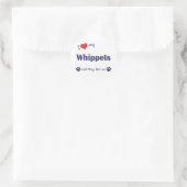 Sticker Rond J'Aime Mes Marionnettes (Chiens Multiples) (Sac)