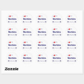 Sticker Rond J'Aime Mes Morkies (Chiens Multiples) (Feuille)