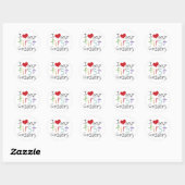 Sticker Rond J'aime mes premiers grands (Feuille)