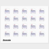 Sticker Rond J'Aime Mes Schnauzers Miniature (Chiens Multiples) (Feuille)