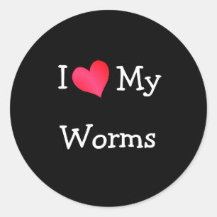 Sticker Rond J'Aime Mes vers