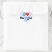 Sticker Rond J'aime Michigan (Sac)