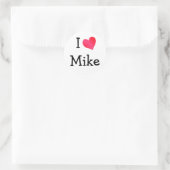 Sticker Rond J'aime Mike (Sac)