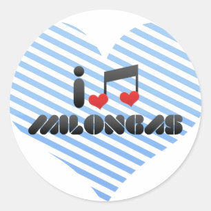 Sticker Rond J'aime Milongas