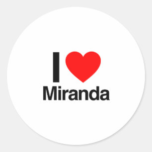 Sticker Rond j'aime miranda