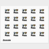 Sticker Rond J'aime Moana (Feuille)