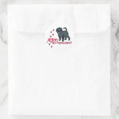 Sticker Rond J'Aime Mon Affenpinscher ! (Sac)