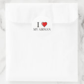 Sticker Rond J'Aime Mon Airman (Sac)