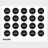 Sticker Rond J'Aime Mon Ami Chaud S'Il Mon Ami Chaud (Feuille)