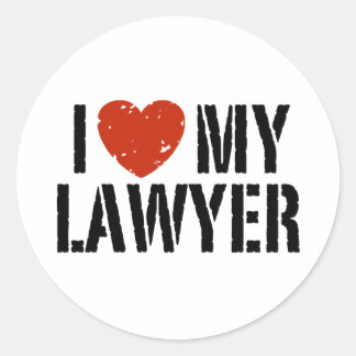 Sticker Rond J'aime mon avocat