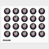 Sticker Rond J'Aime Mon Bisexuel Femme Bi Pride Bisexual Drapea (Feuille)