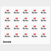 Sticker Rond J'aime mon Boo (Feuille)